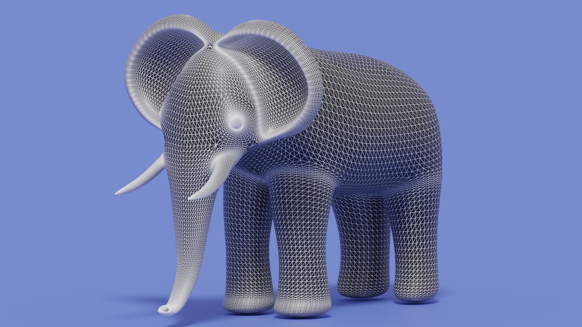 Cartoon Cute Elephant 3D model_9