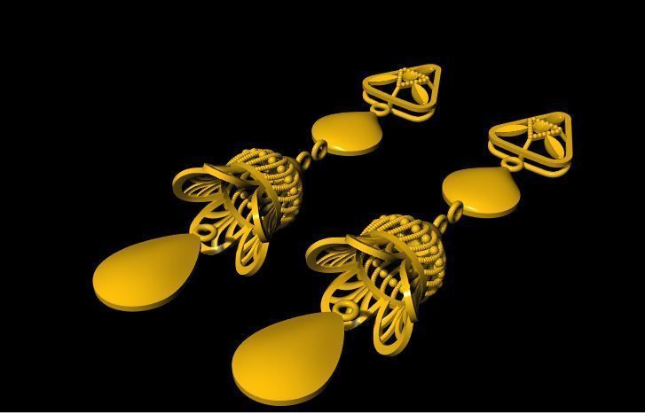 Drop Earrings 3dm file 3D print model_2