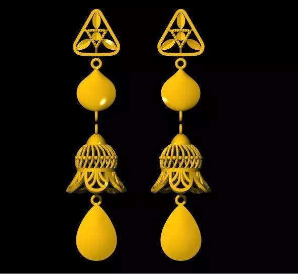 Drop Earrings 3dm file 3D print model_0
