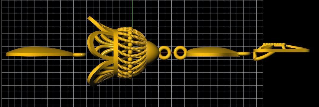 Drop Earrings 3dm file 3D print model_4