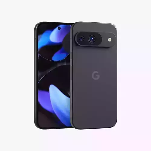 Google Pixel 9 Obsidian Low-poly 3D model