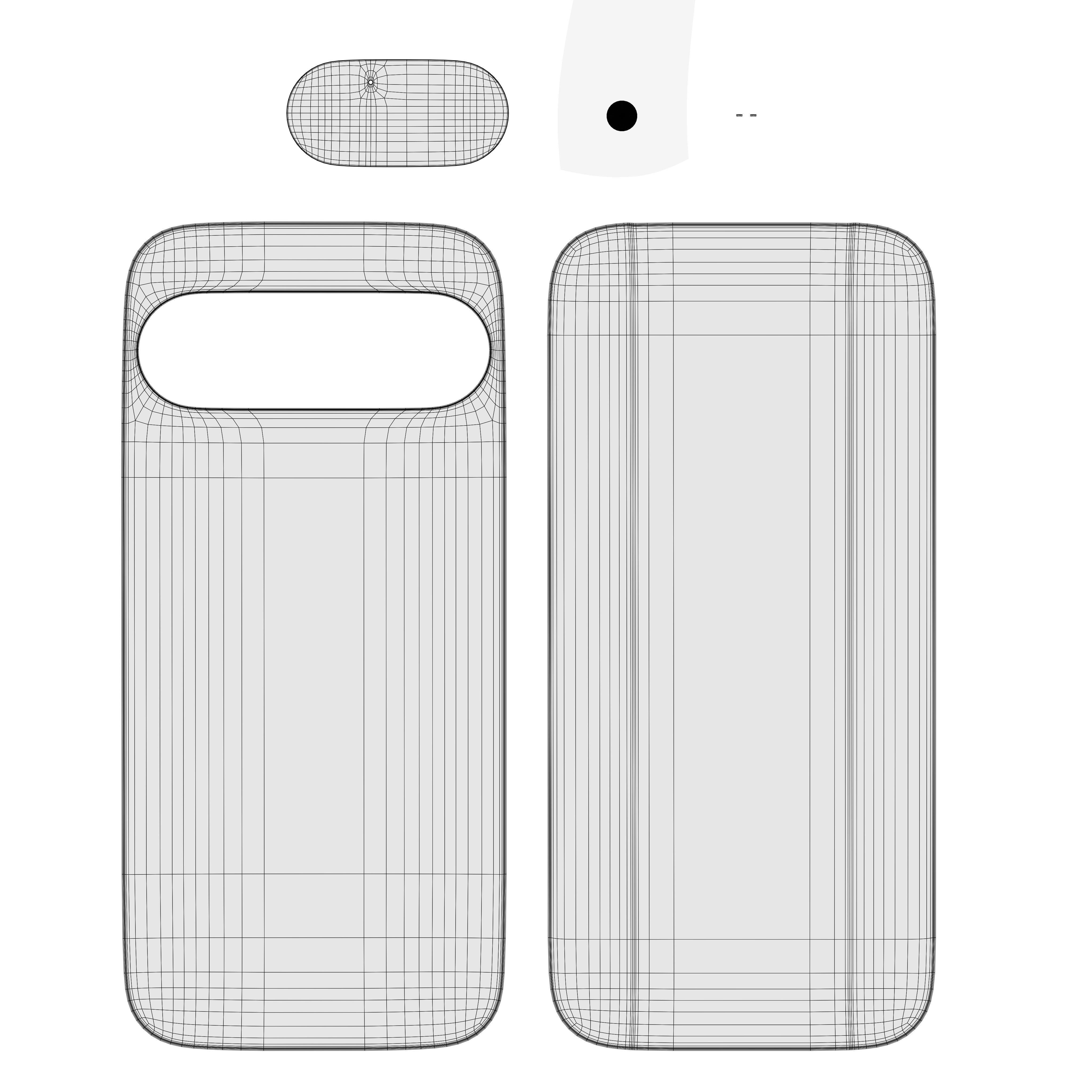 Google Pixel 9 Peony Low-poly 3D model_11