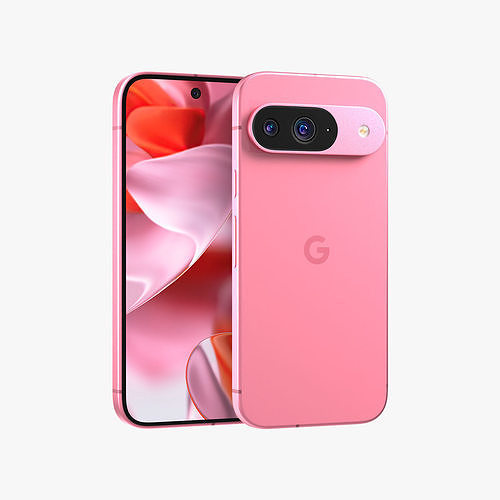 Google Pixel 9 Peony Low-poly 3D model