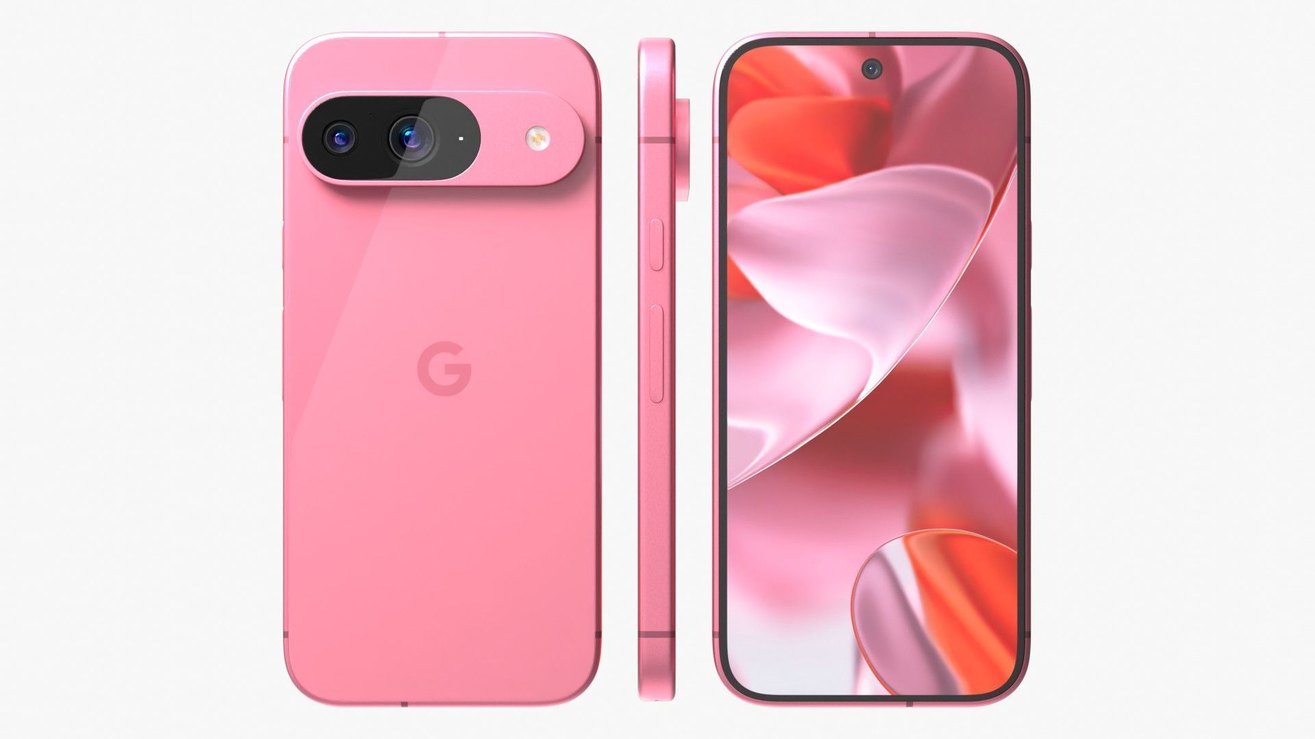 Google Pixel 9 Peony Low-poly 3D model_2
