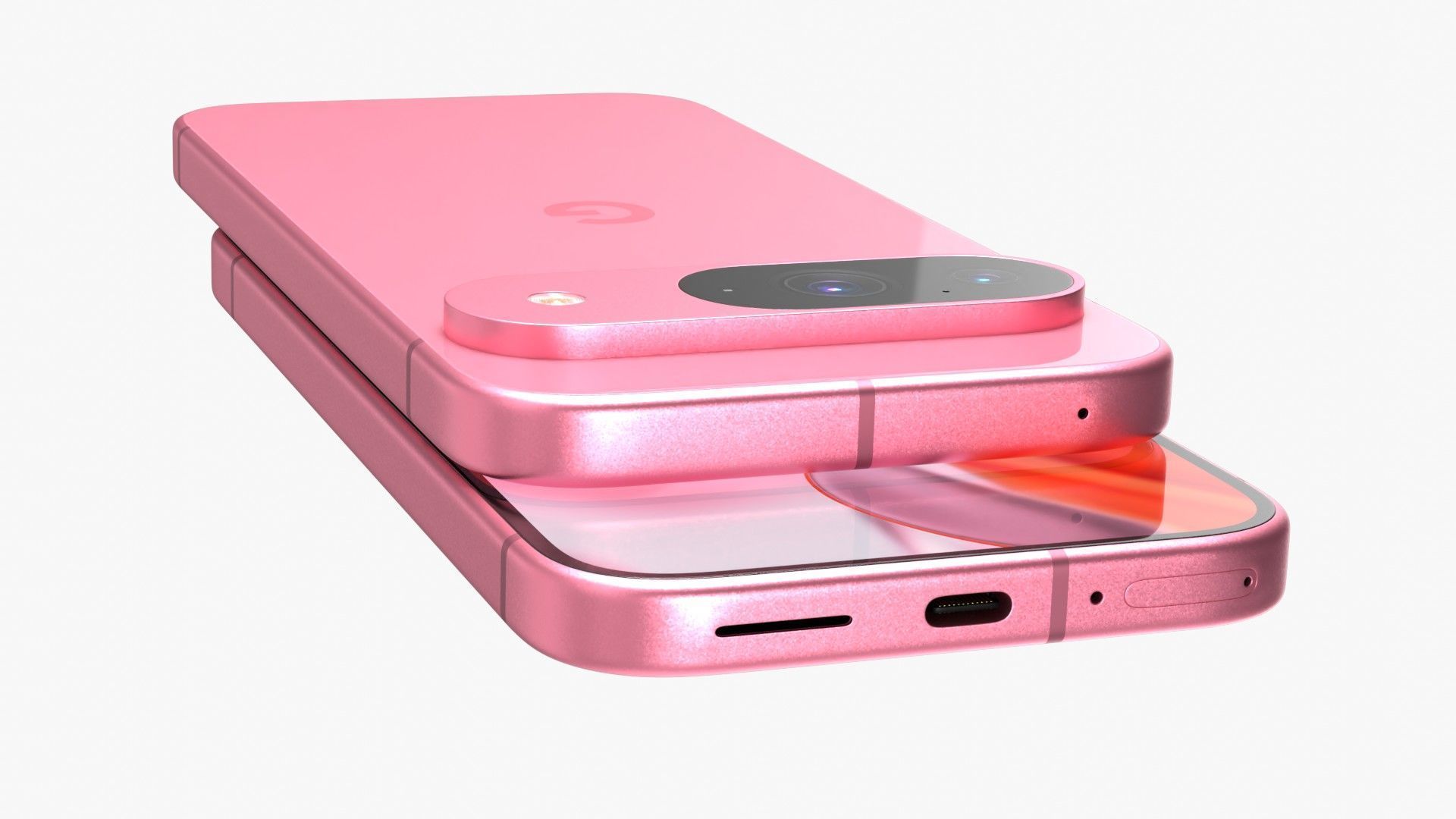 Google Pixel 9 Peony Low-poly 3D model_7