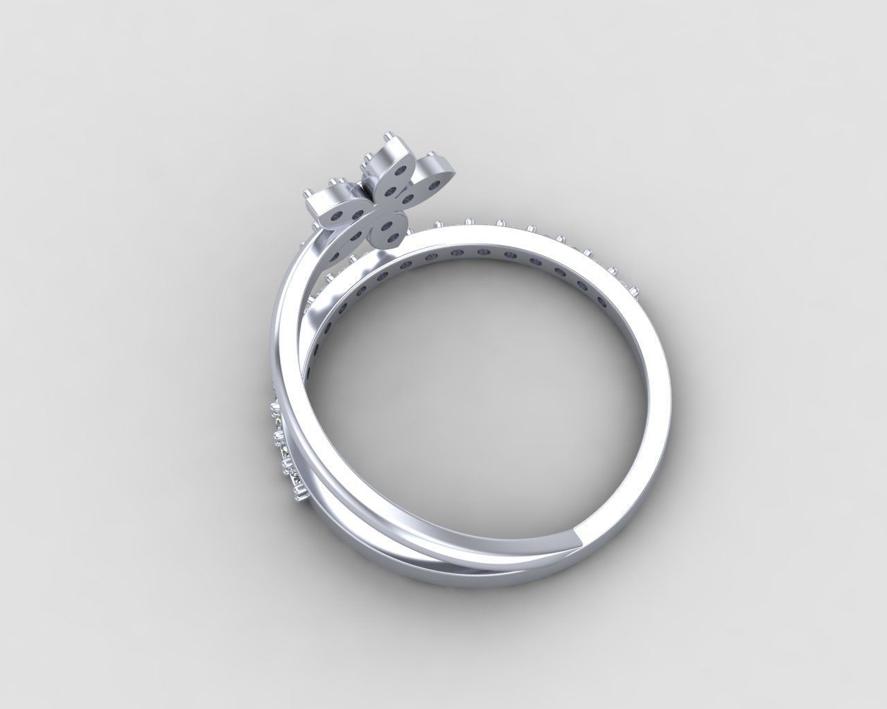 Minimal Flower ring 129-MW 3D print model_21