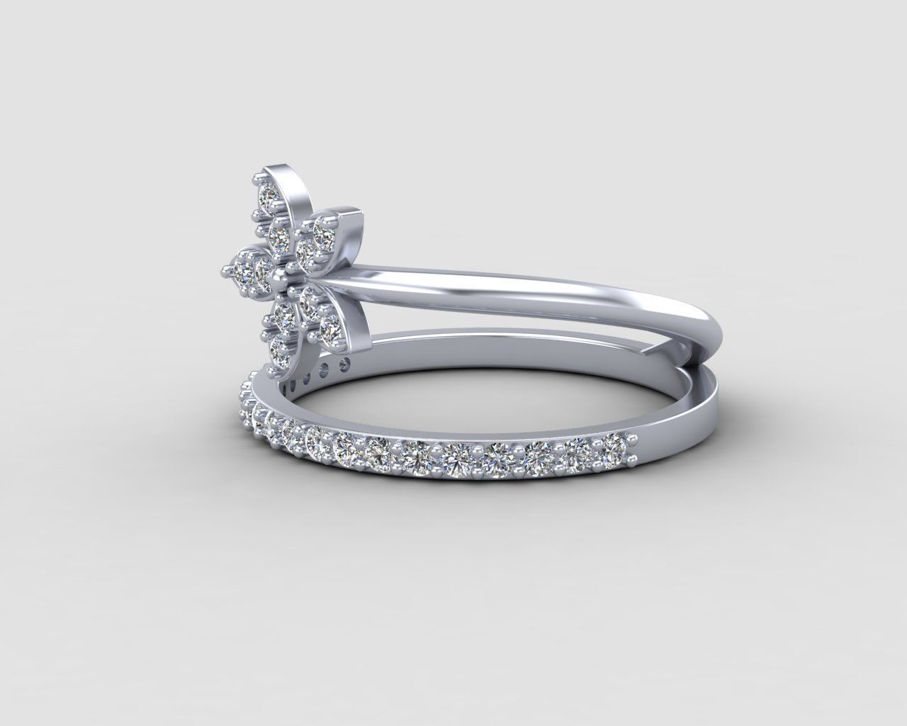 Minimal Flower ring 129-MW 3D print model_19