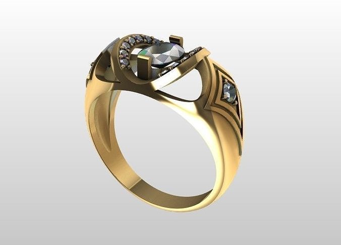 Ring oval 3D print model