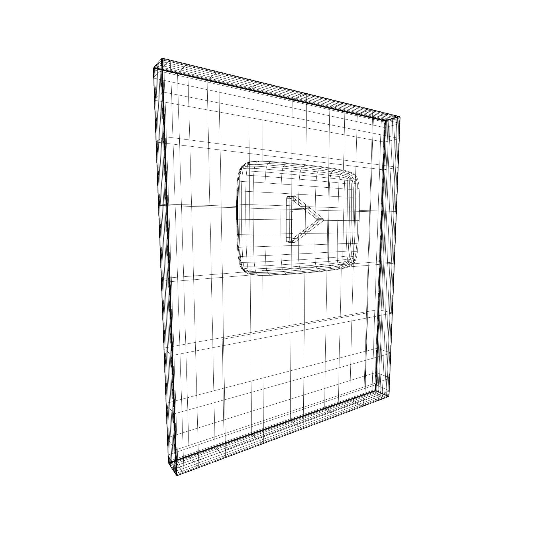 Silver play button Youtube 3D model_17