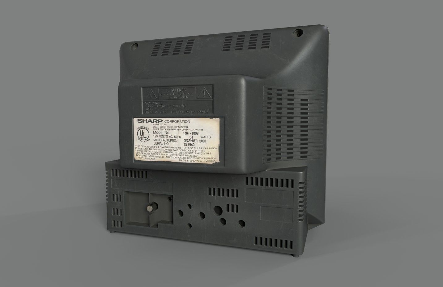 Game Ready TV Low-poly 3D model_3