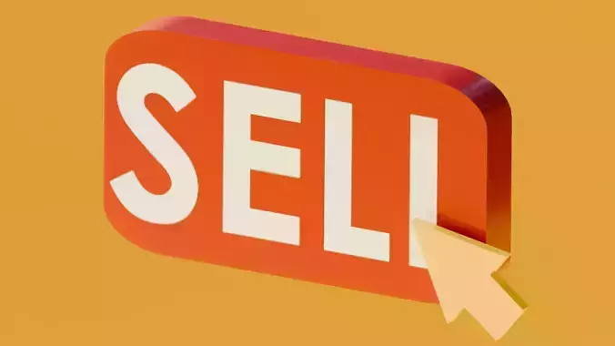 Marketing Icons - Sell Icon Low-poly 3D model