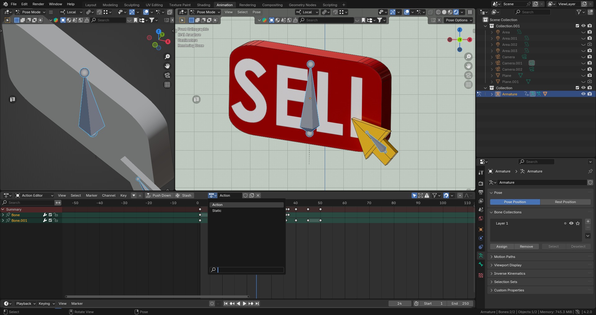 Marketing Icons - Sell Icon Low-poly 3D model_7