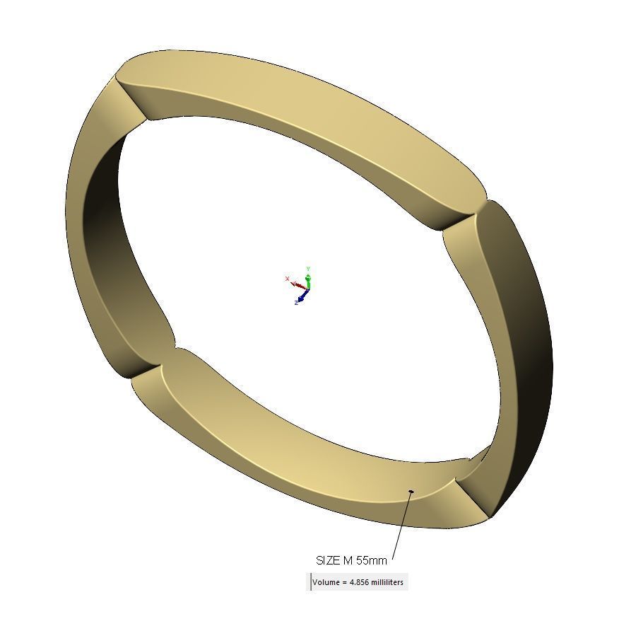 Square rounded sides and carved corners bangle bracelet 3D print model_11