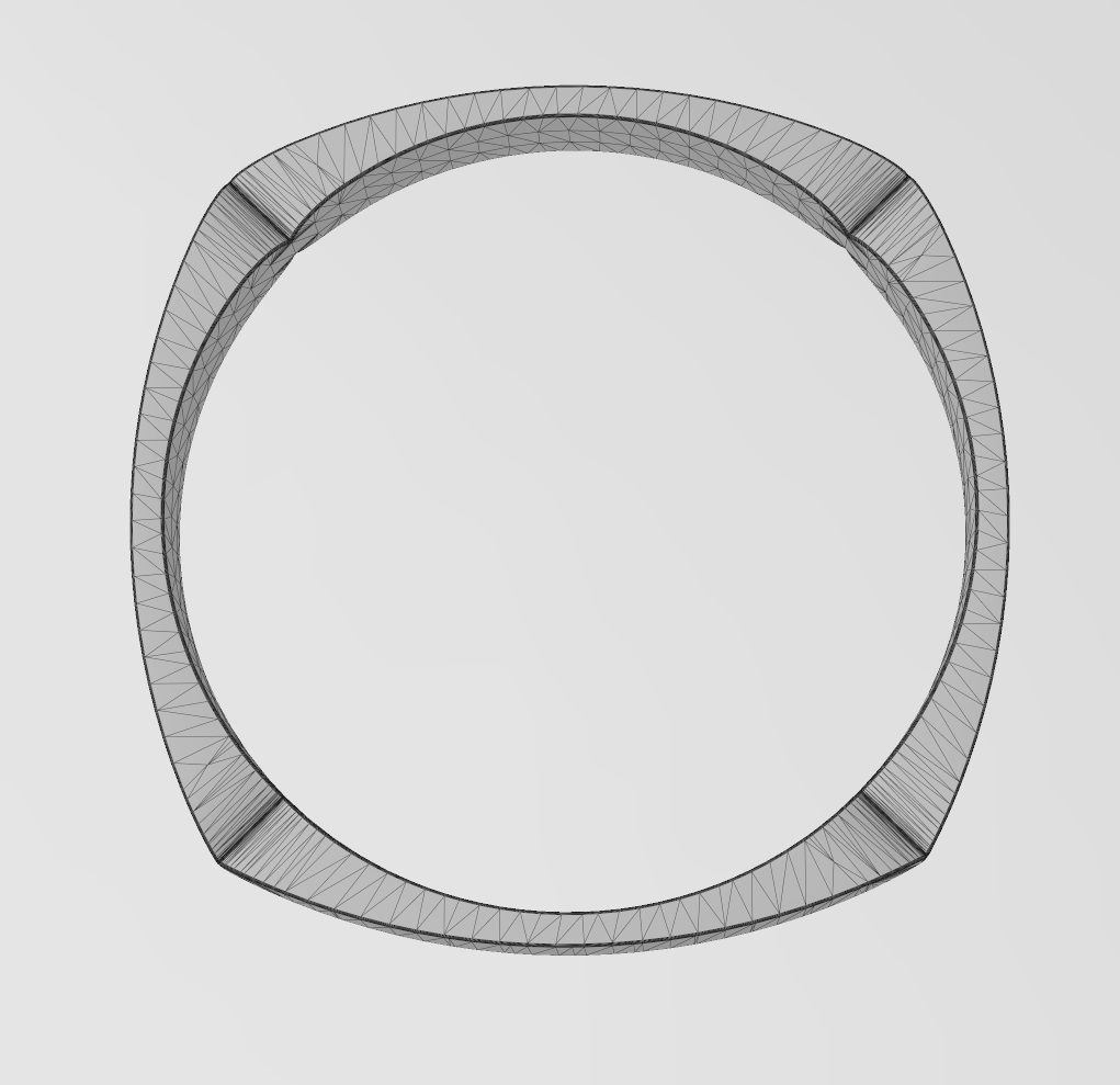 Square rounded sides and carved corners bangle bracelet 3D print model_13
