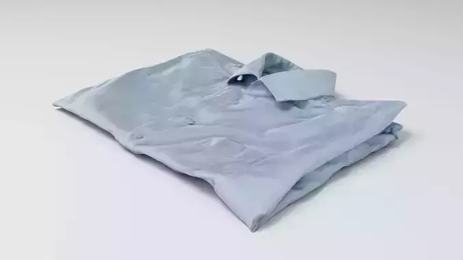 Blue generic folded shirt with business style clothing 