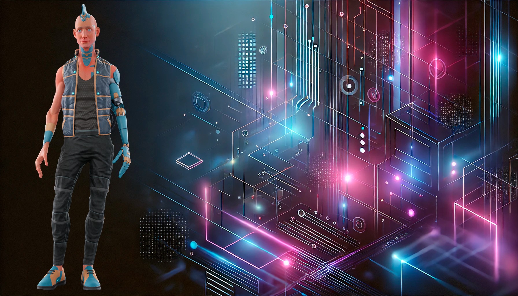 Cyberpunk in Motion Low-poly 3D model_4