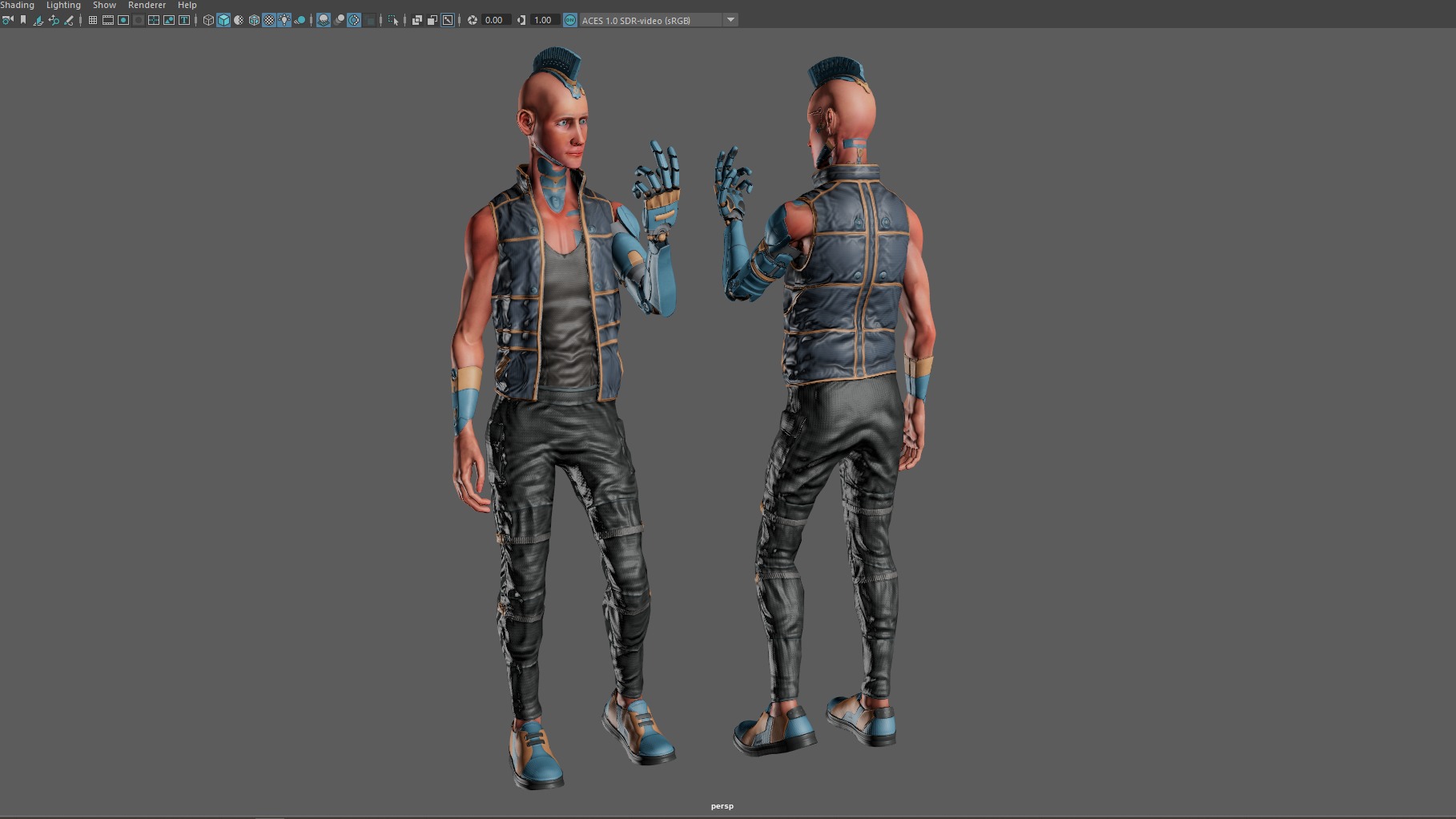 Cyberpunk in Motion Low-poly 3D model_24