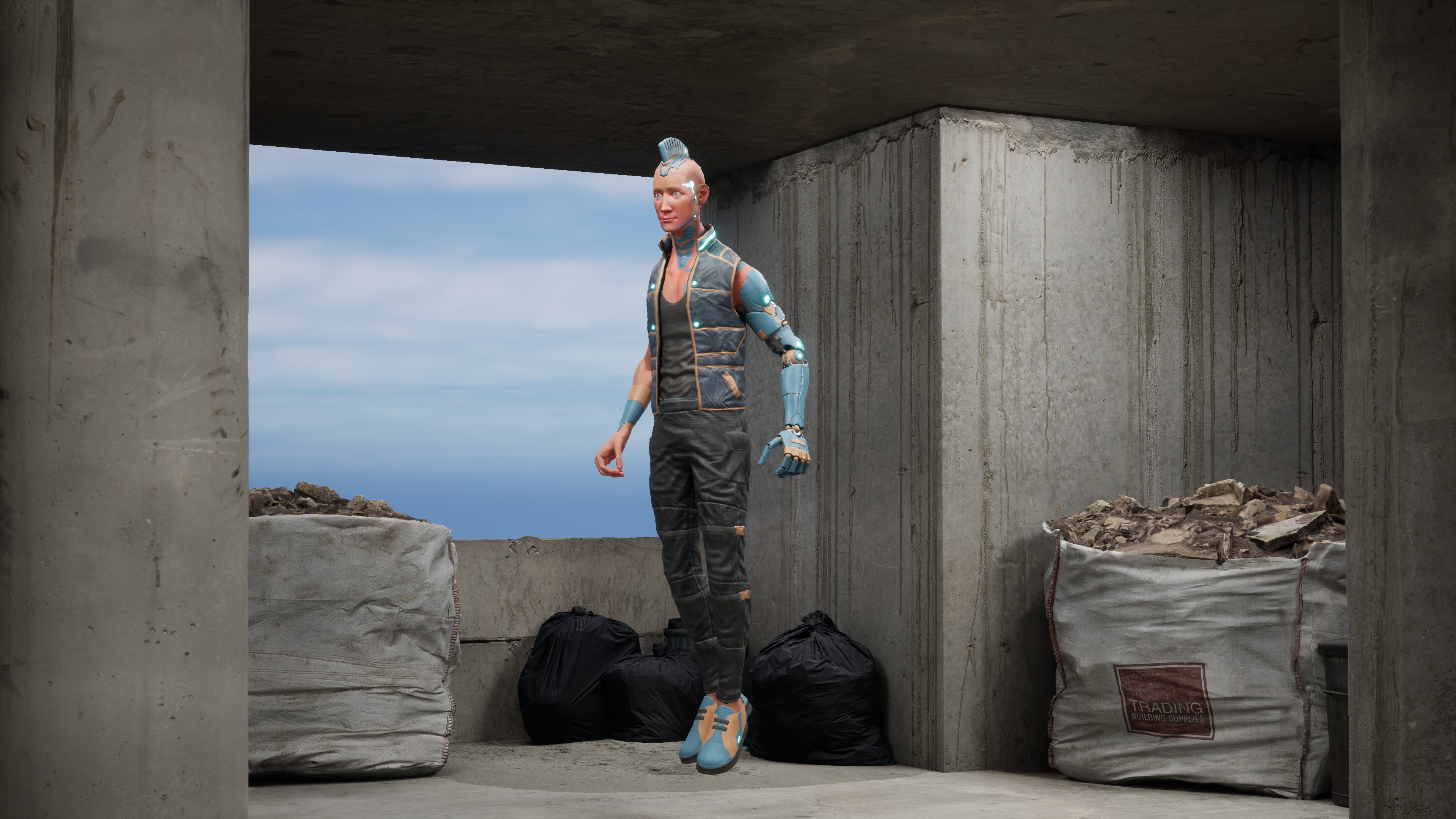 Cyberpunk in Motion Low-poly 3D model_12