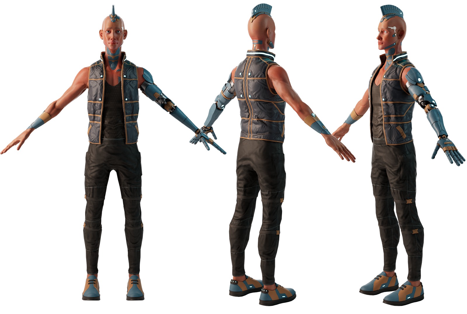 Cyberpunk in Motion Low-poly 3D model_18