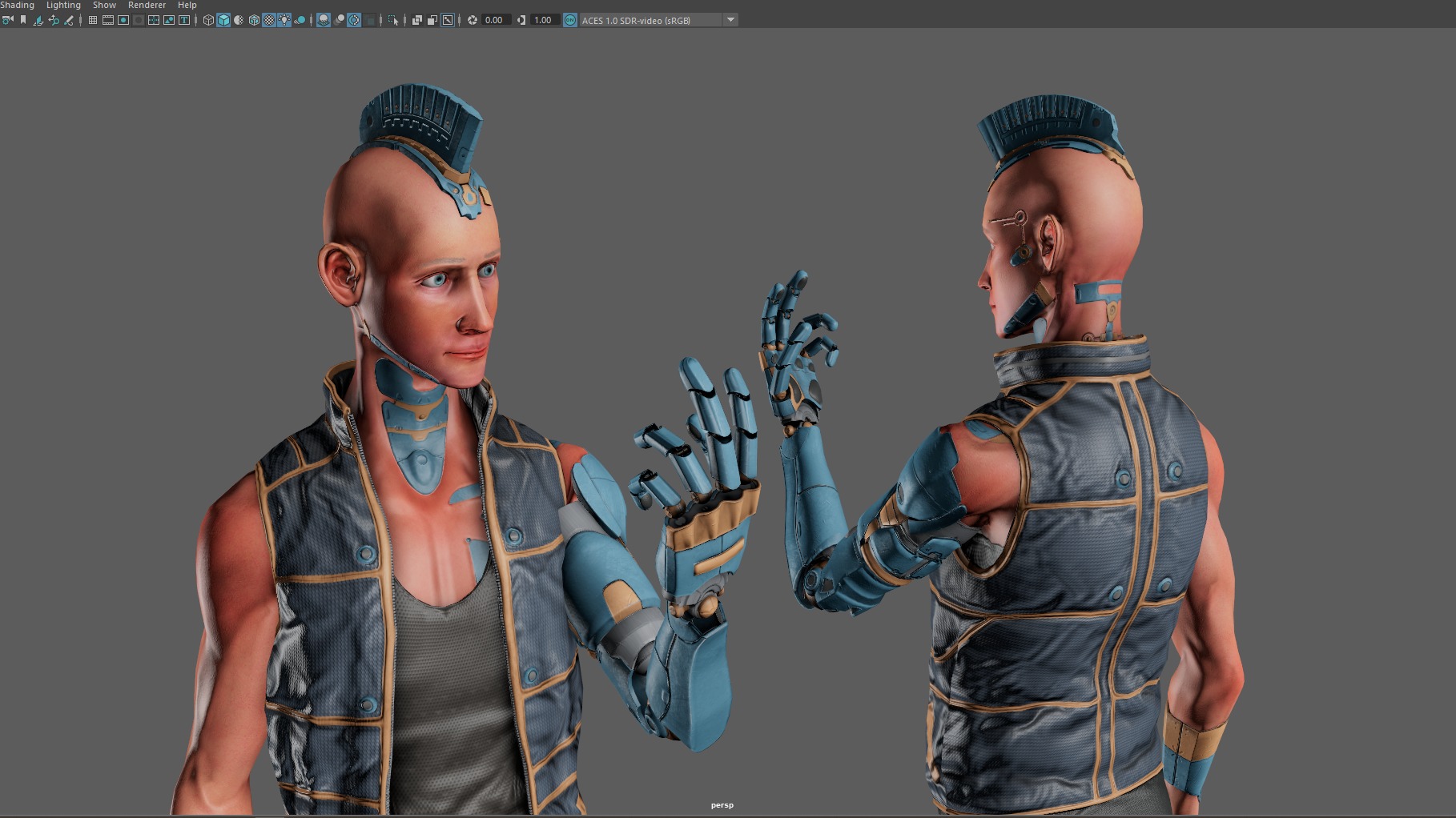 Cyberpunk in Motion Low-poly 3D model_25