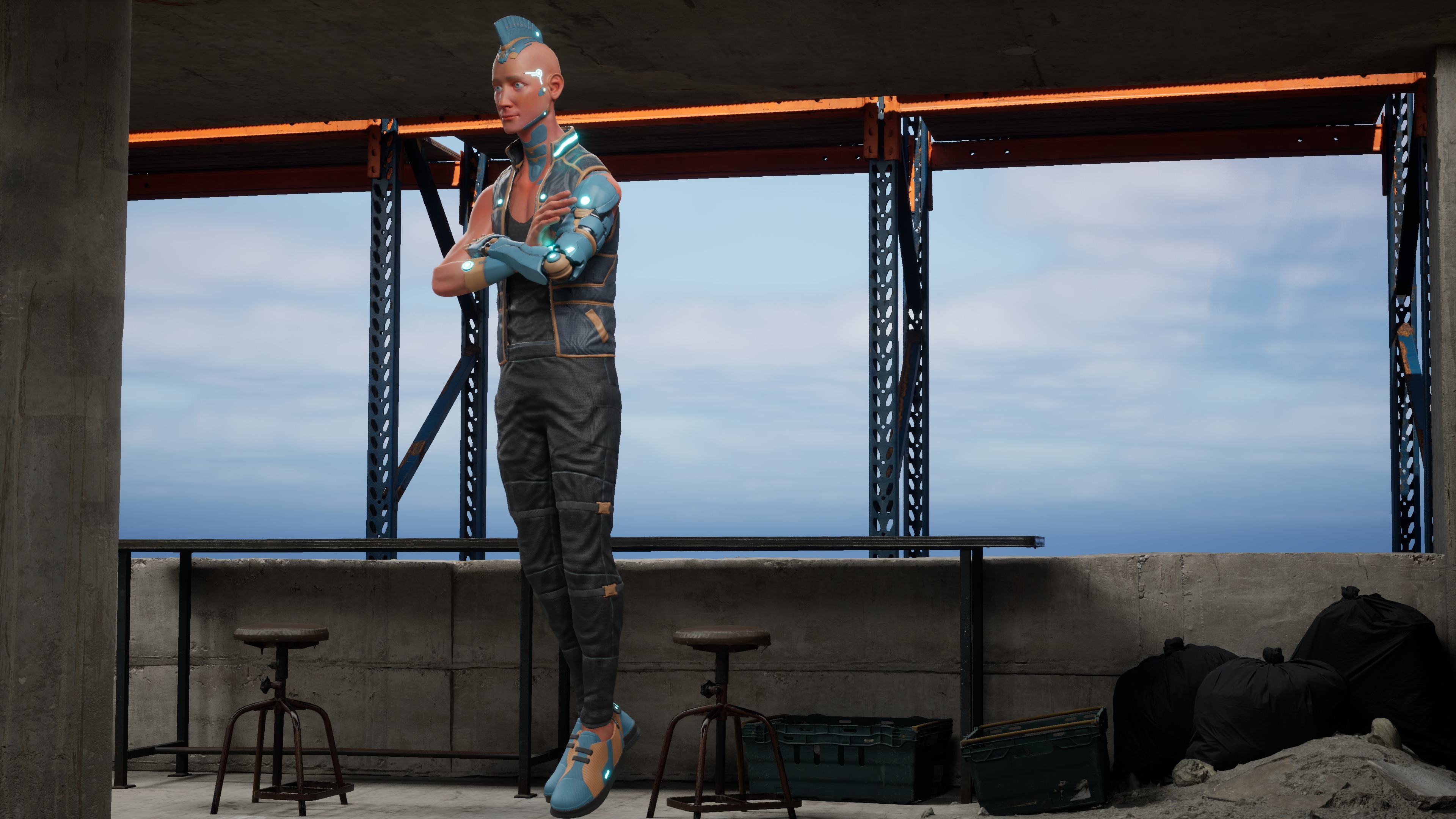 Cyberpunk in Motion Low-poly 3D model_13