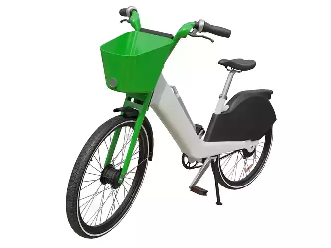 Electric bike for city rental Low-poly 3D model