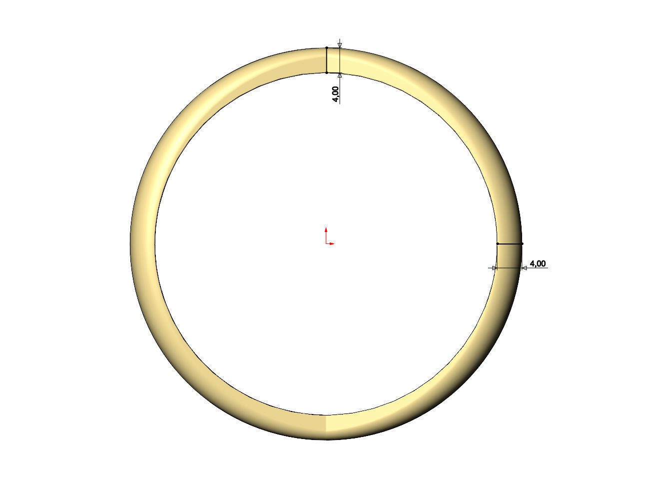 Double pinched and dome bangle bracelet 3D print model_7