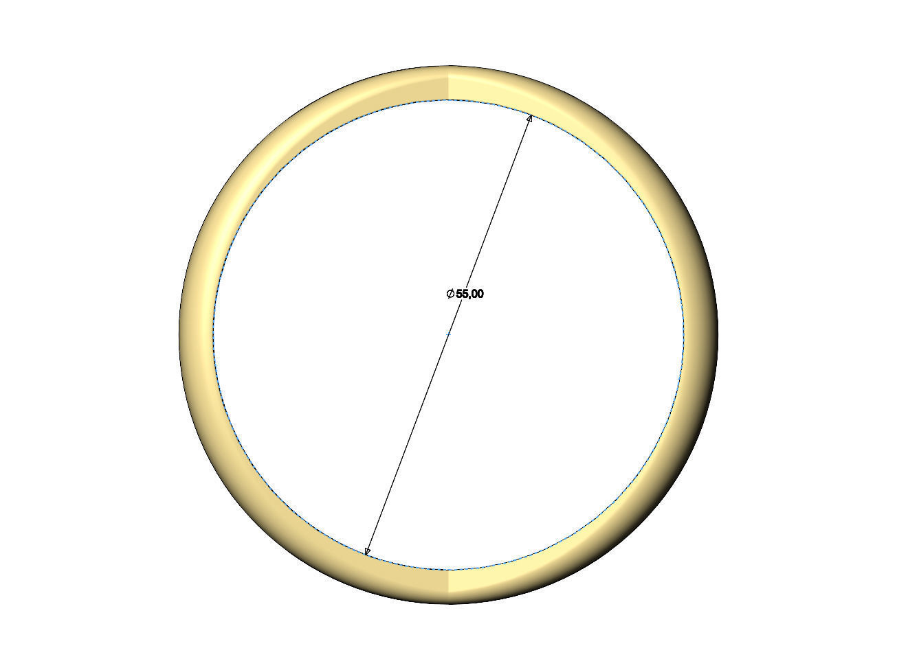 Double pinched and dome bangle bracelet 3D print model_6