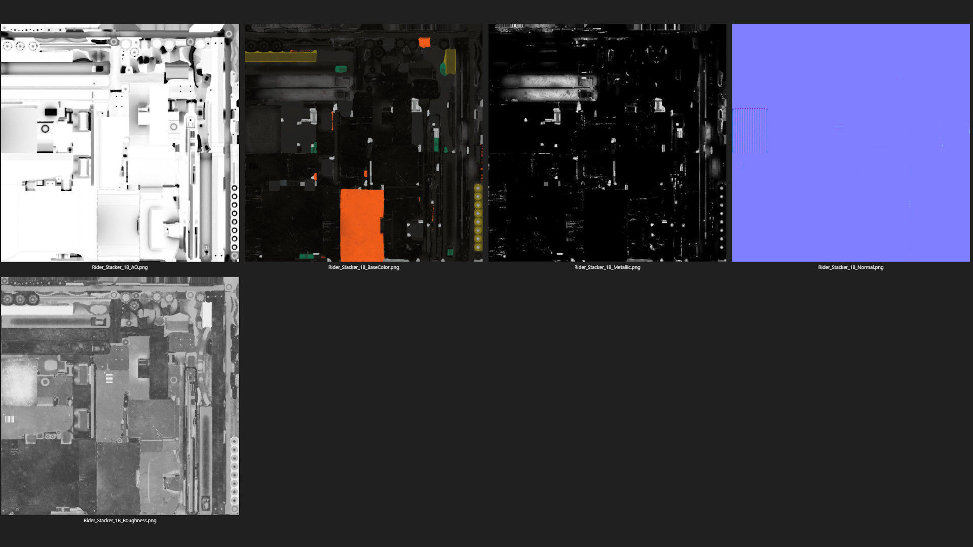 Rider Stacker 1B Low-poly 3D model_9