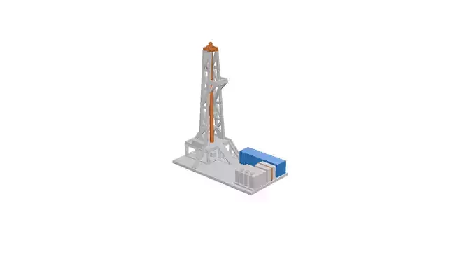 Oil Field - Oil rig-Printable model 3D print model