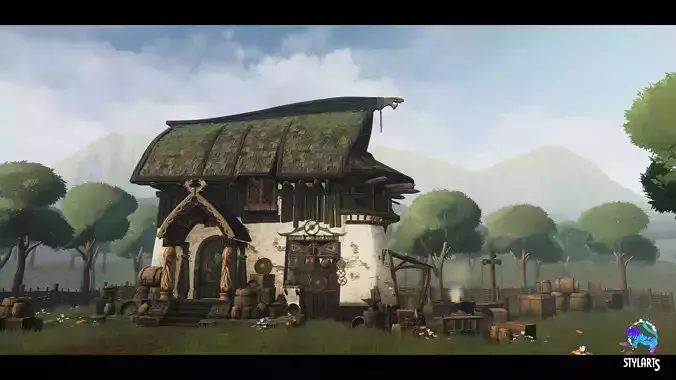 Stylized Viking Hut
