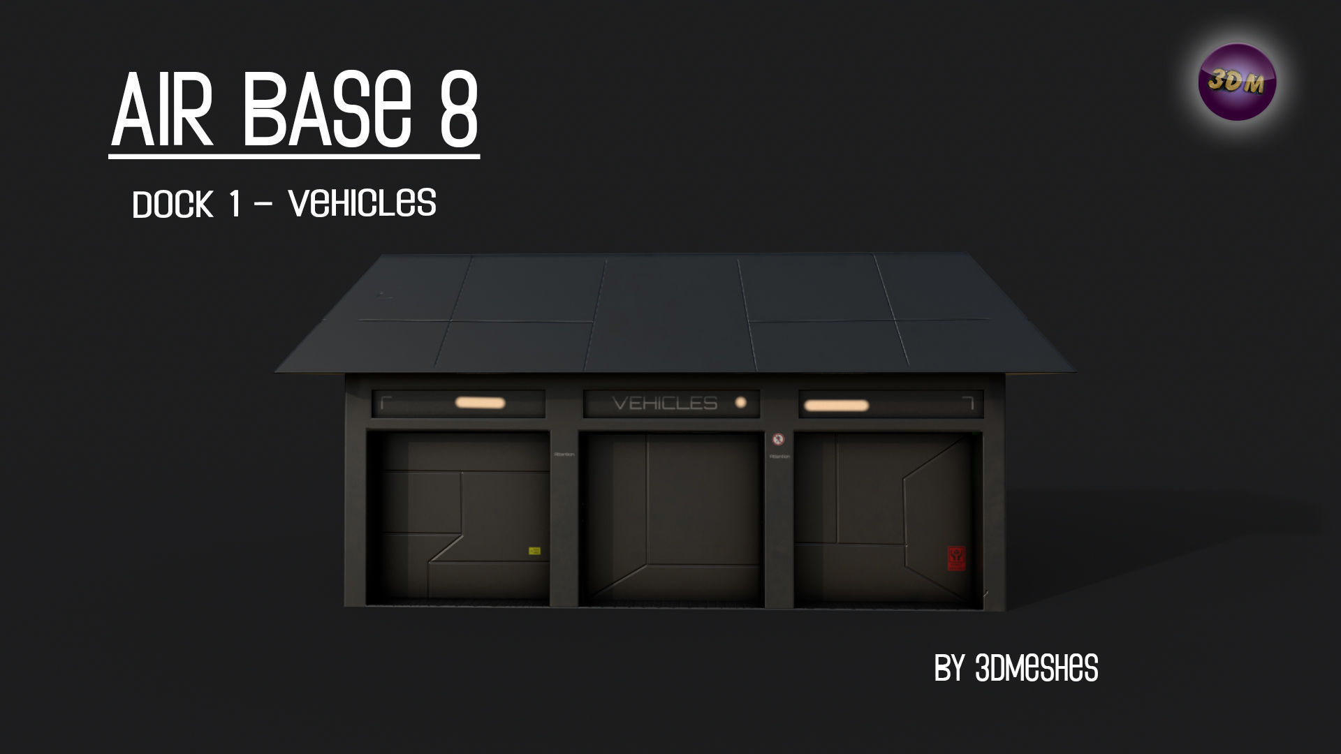AIR BASE 8 - Dock 1 -  Vehicles Low-poly 3D model_10