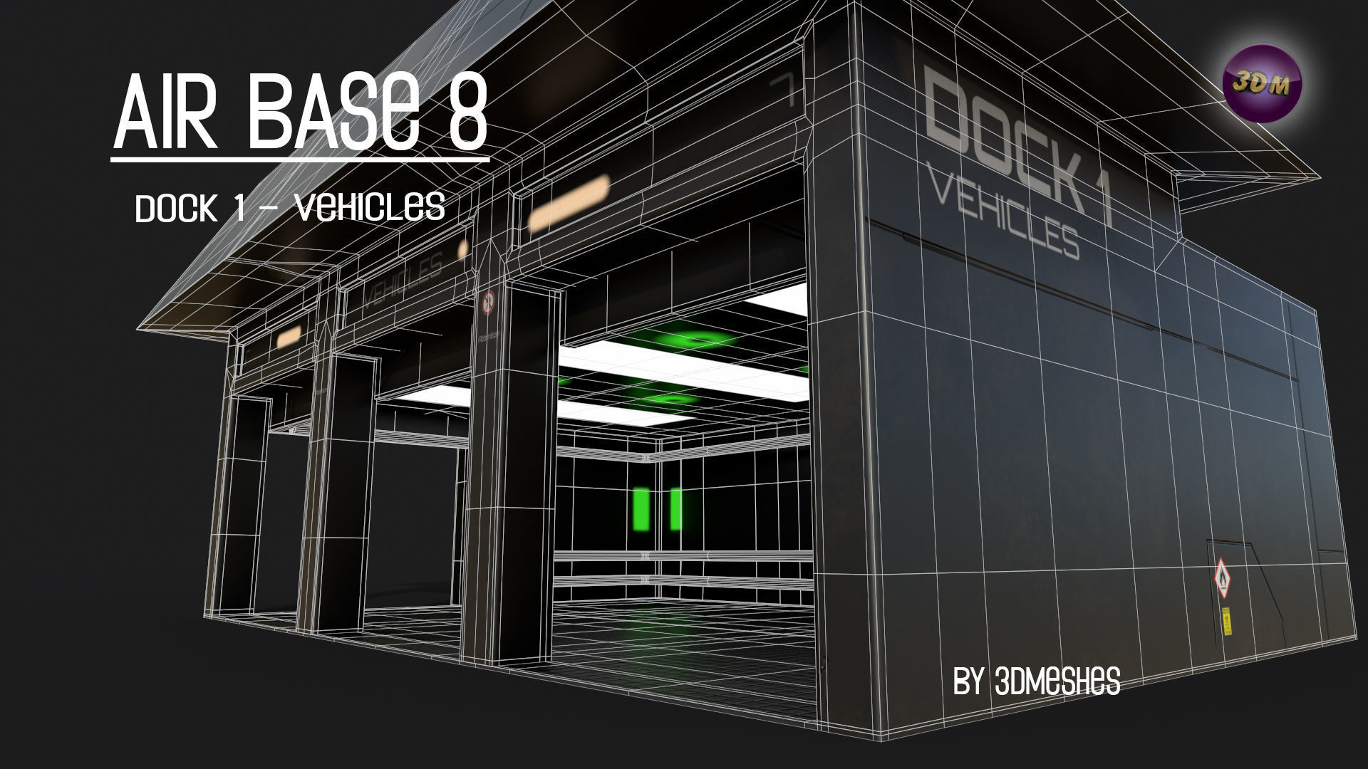 AIR BASE 8 - Dock 1 -  Vehicles Low-poly 3D model_15