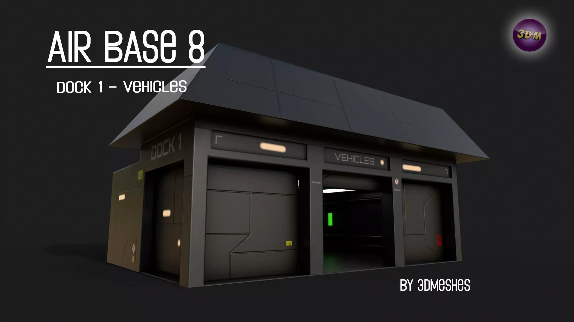 AIR BASE 8 - Dock 1 -  Vehicles Low-poly 3D model_0
