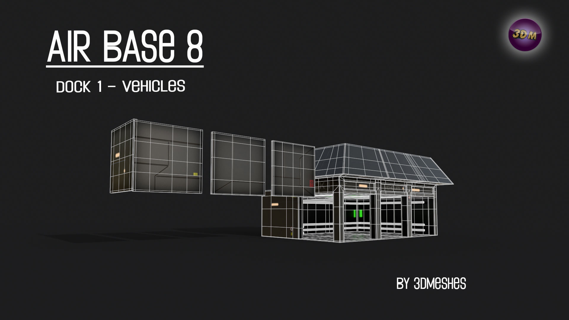 AIR BASE 8 - Dock 1 -  Vehicles Low-poly 3D model_20