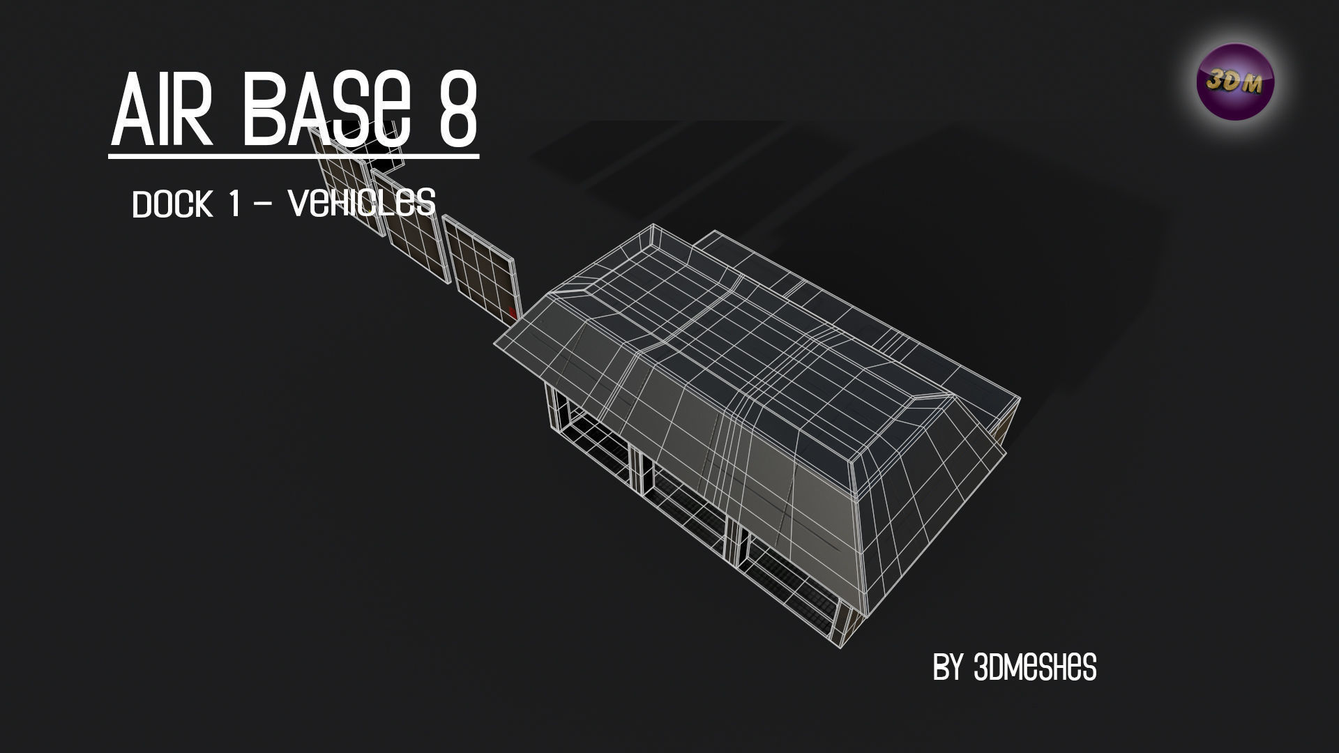 AIR BASE 8 - Dock 1 -  Vehicles Low-poly 3D model_2