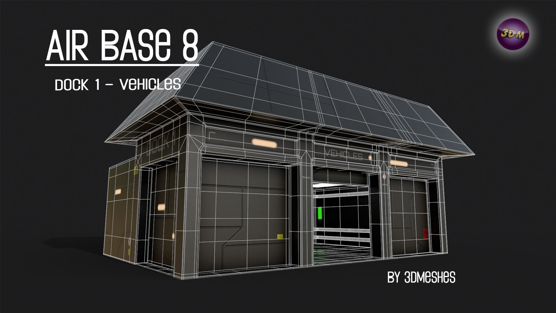 AIR BASE 8 - Dock 1 -  Vehicles Low-poly 3D model_7