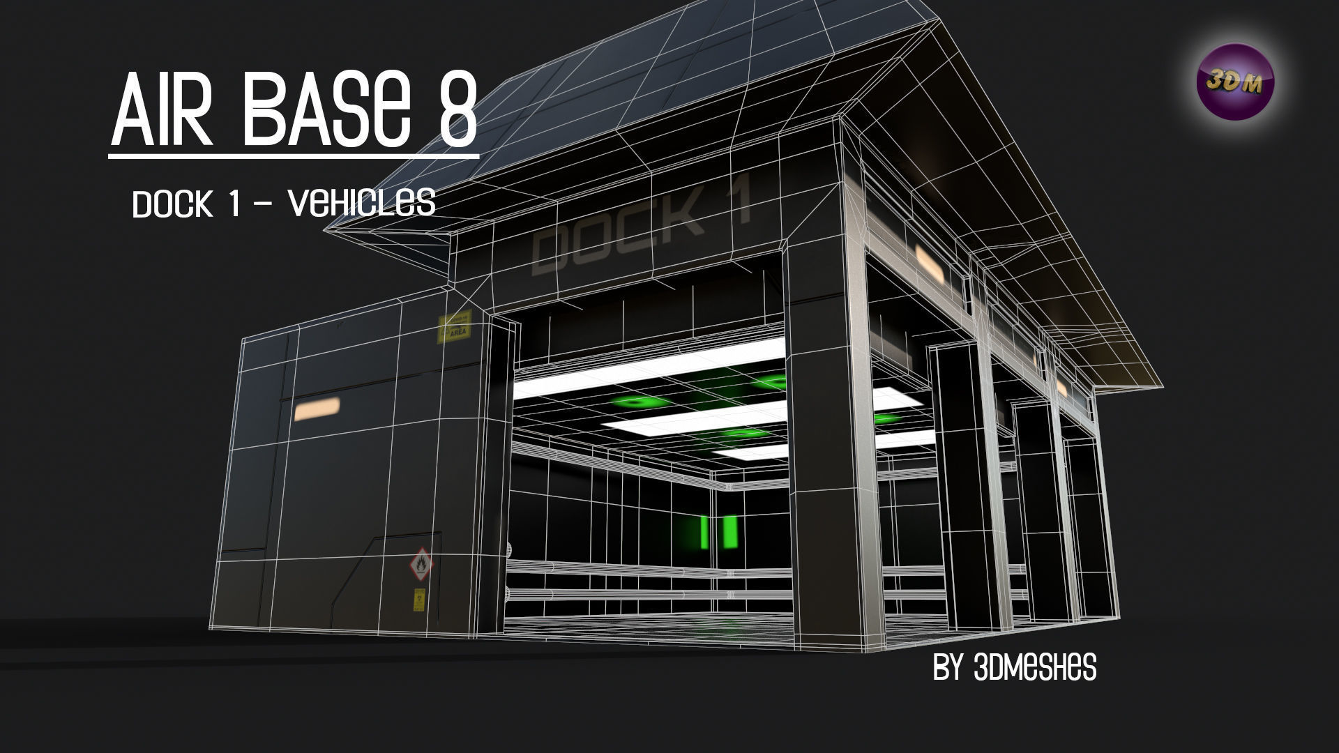 AIR BASE 8 - Dock 1 -  Vehicles Low-poly 3D model_13