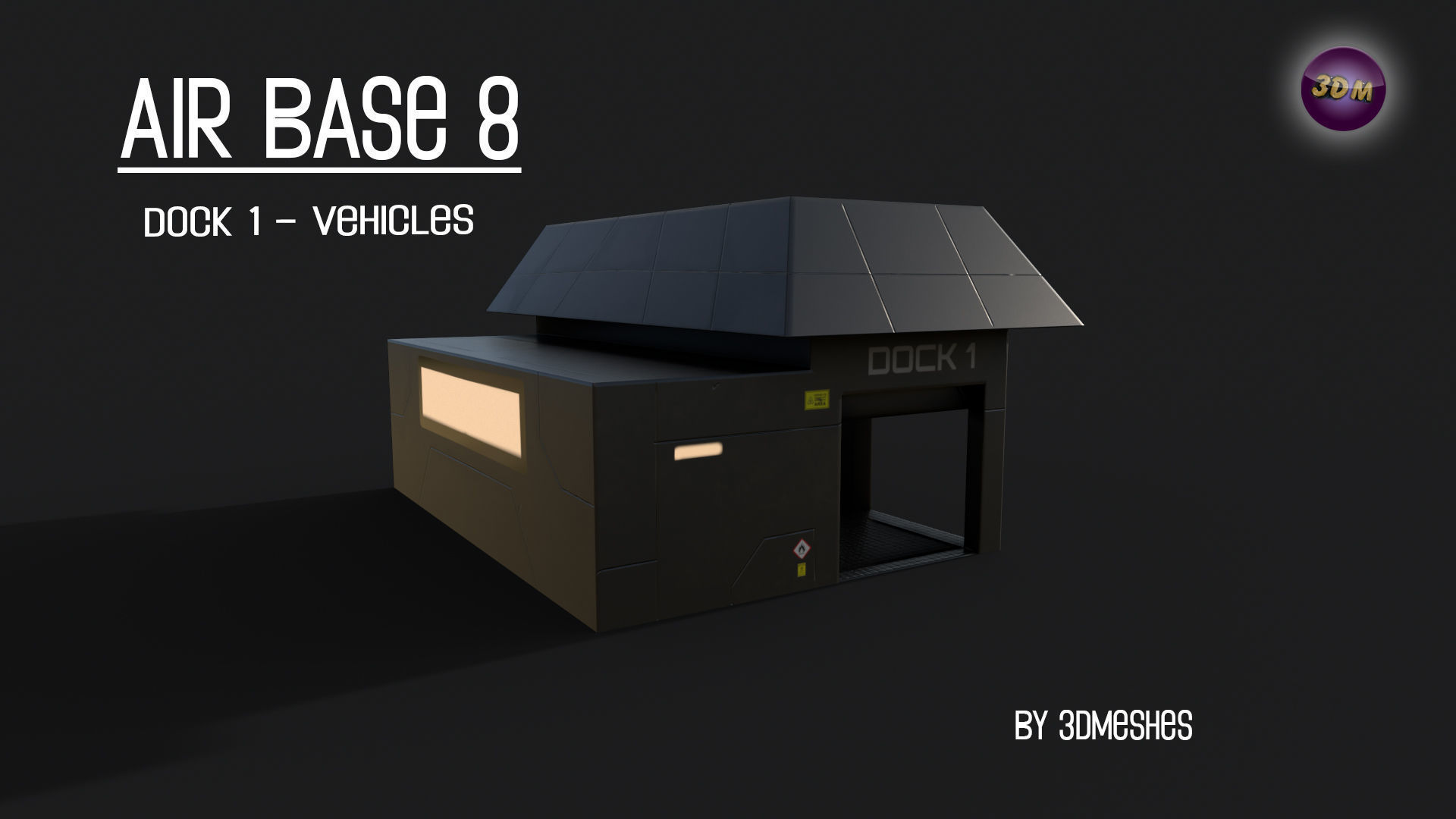 AIR BASE 8 - Dock 1 -  Vehicles Low-poly 3D model_18