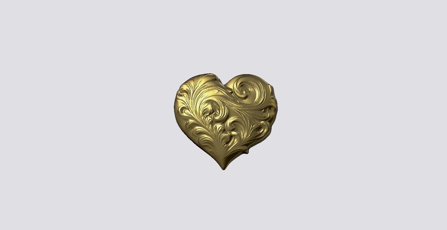 Heart Ornament 3D print model_4