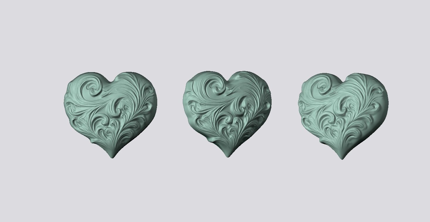 Heart Ornament 3D print model_3