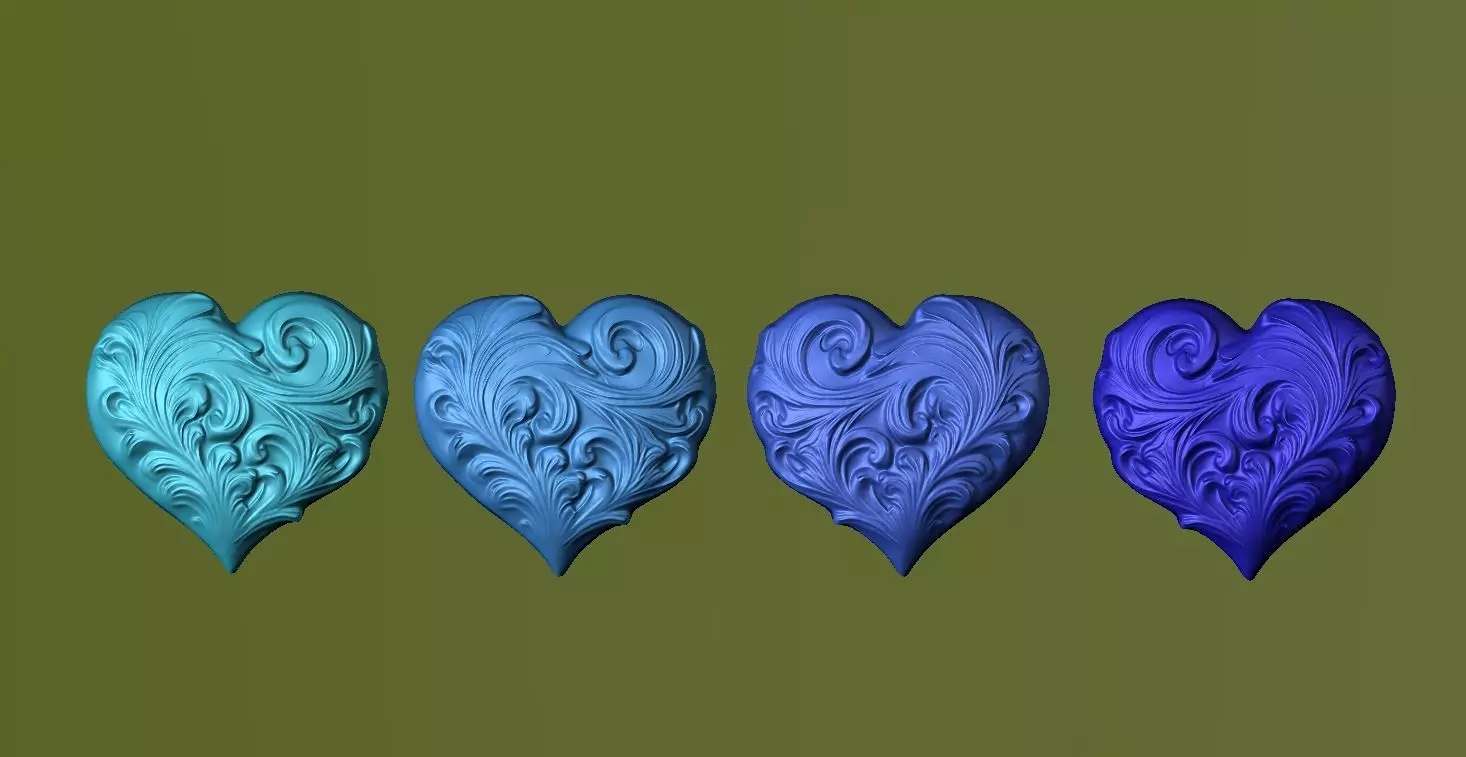 Heart Ornament 3D print model_0