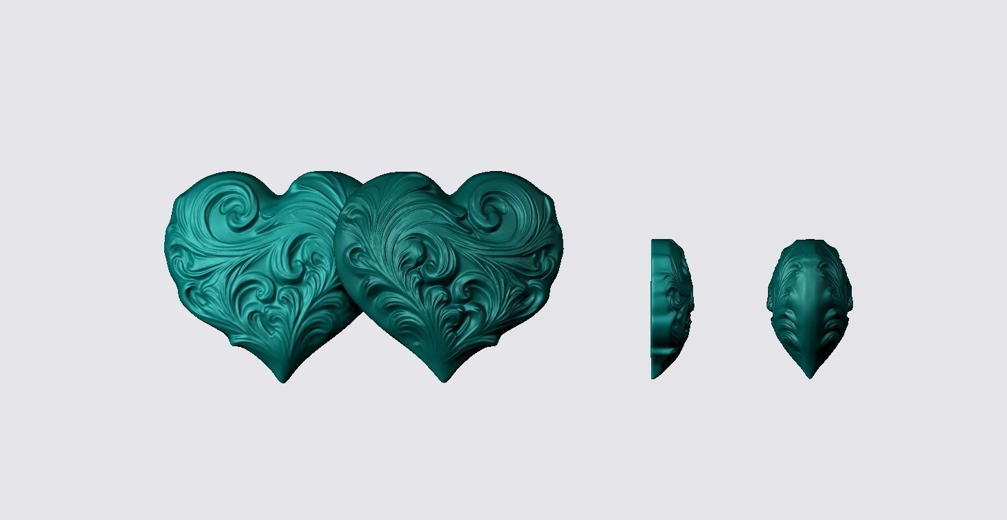 Heart Ornament 3D print model_2