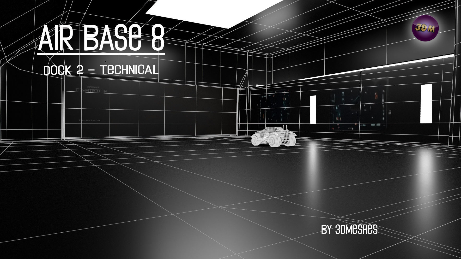 AIR BASE 8 - Dock 2 - Technical Low-poly 3D model_3