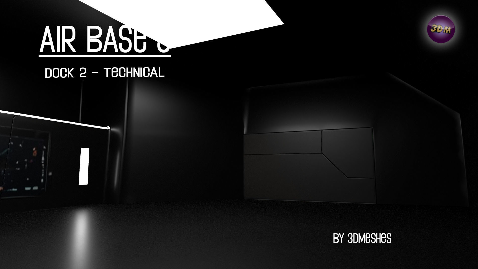 AIR BASE 8 - Dock 2 - Technical Low-poly 3D model_4