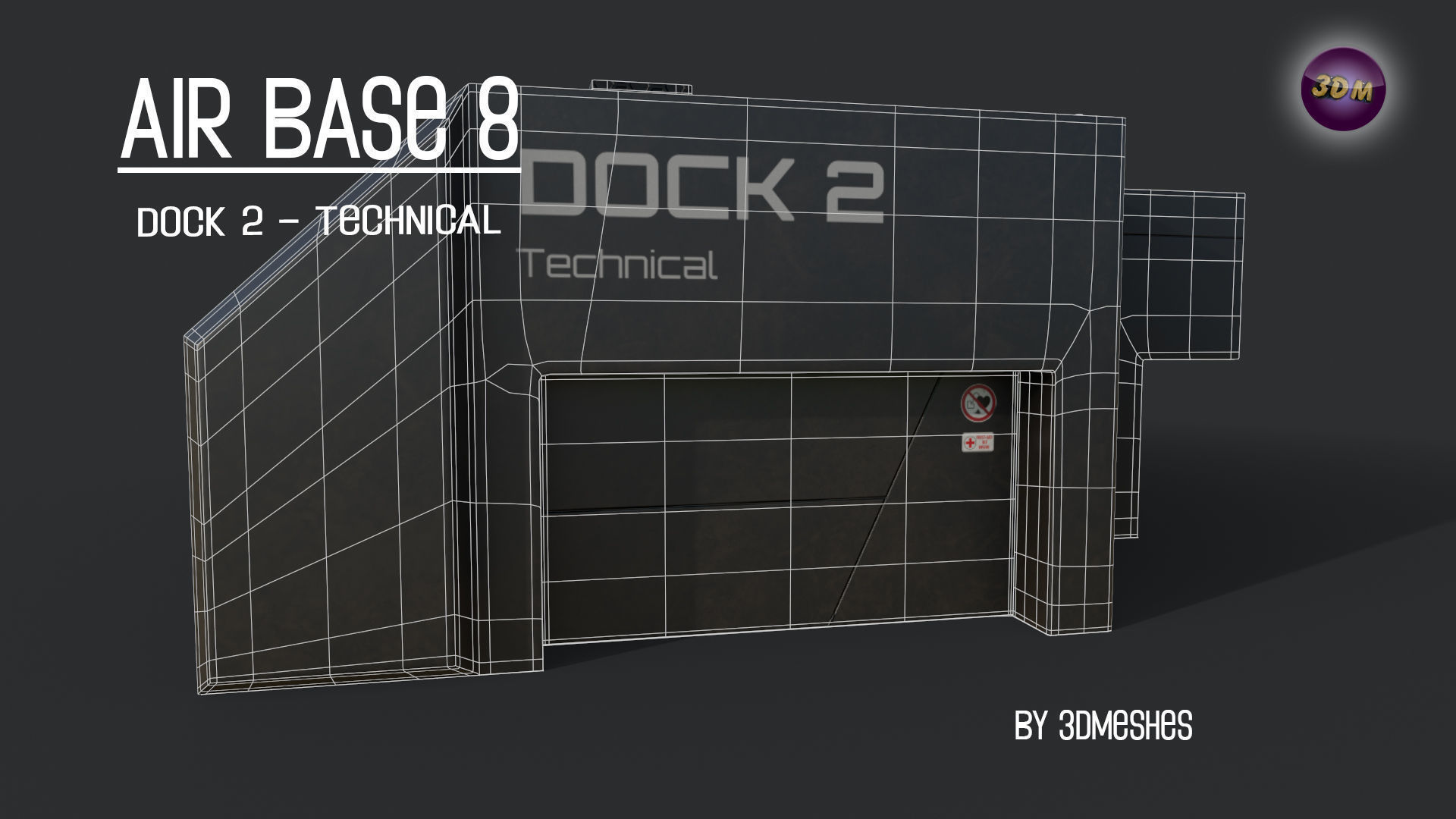 AIR BASE 8 - Dock 2 - Technical Low-poly 3D model_24