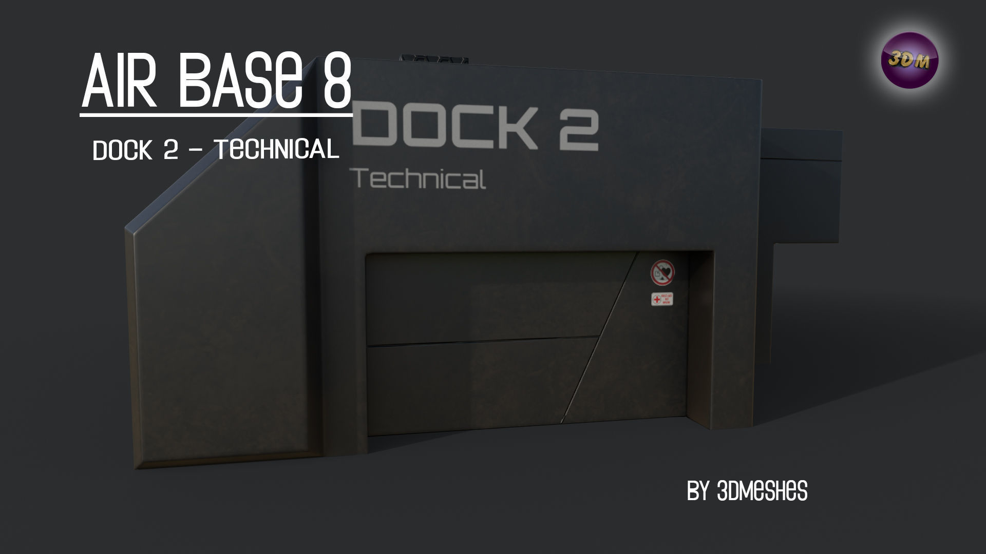 AIR BASE 8 - Dock 2 - Technical Low-poly 3D model_23
