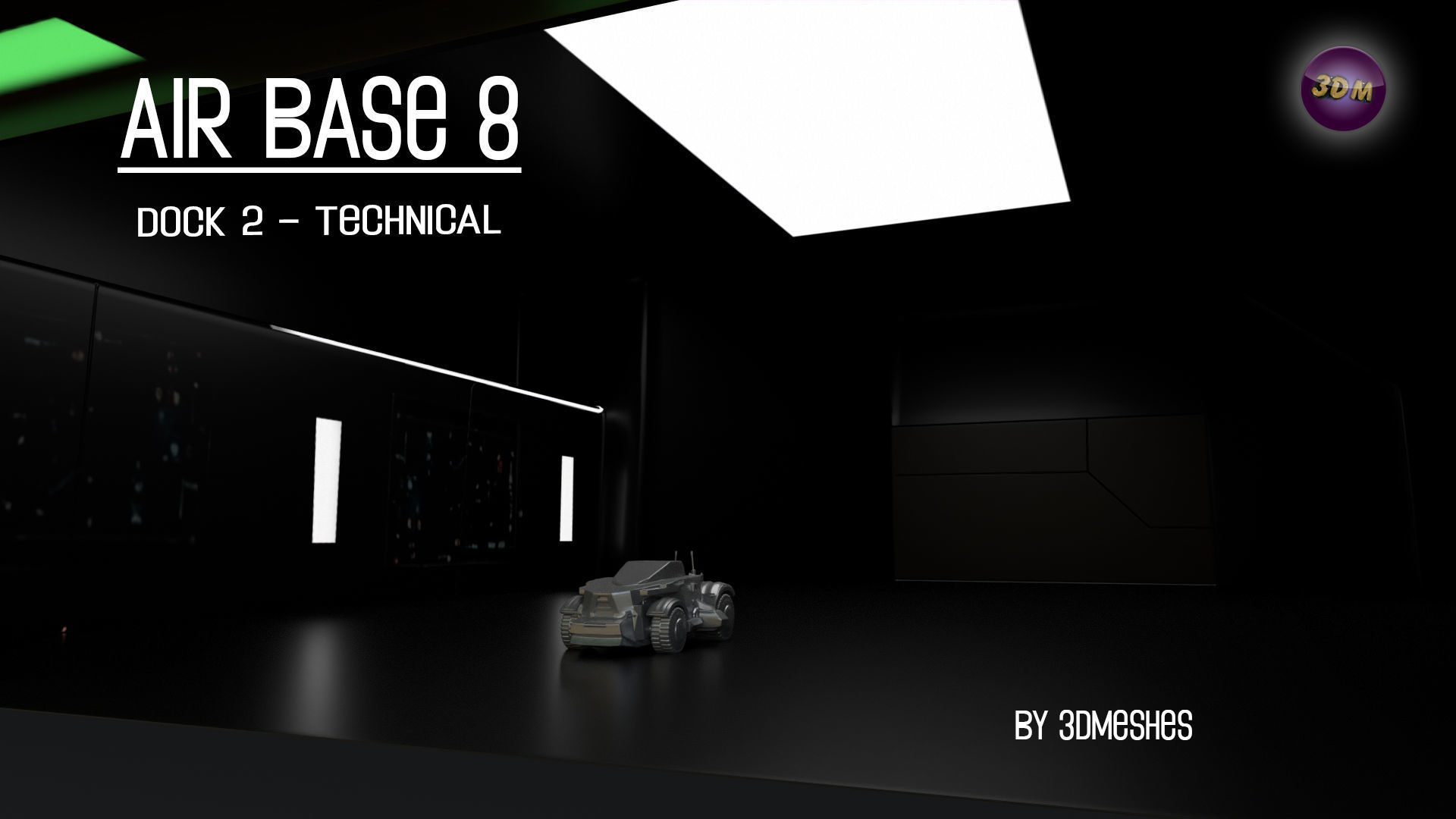 AIR BASE 8 - Dock 2 - Technical Low-poly 3D model_26