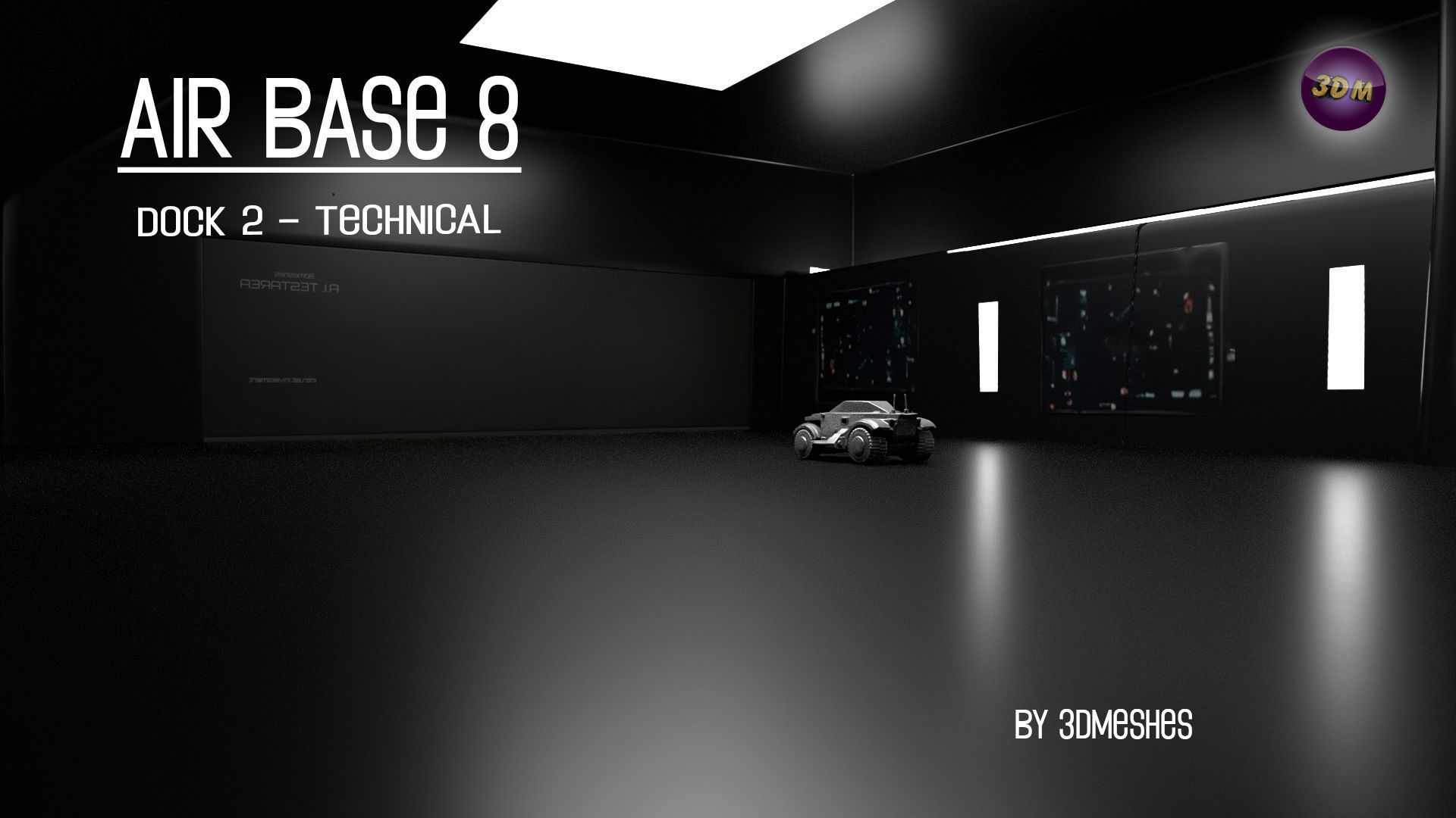 AIR BASE 8 - Dock 2 - Technical Low-poly 3D model_2