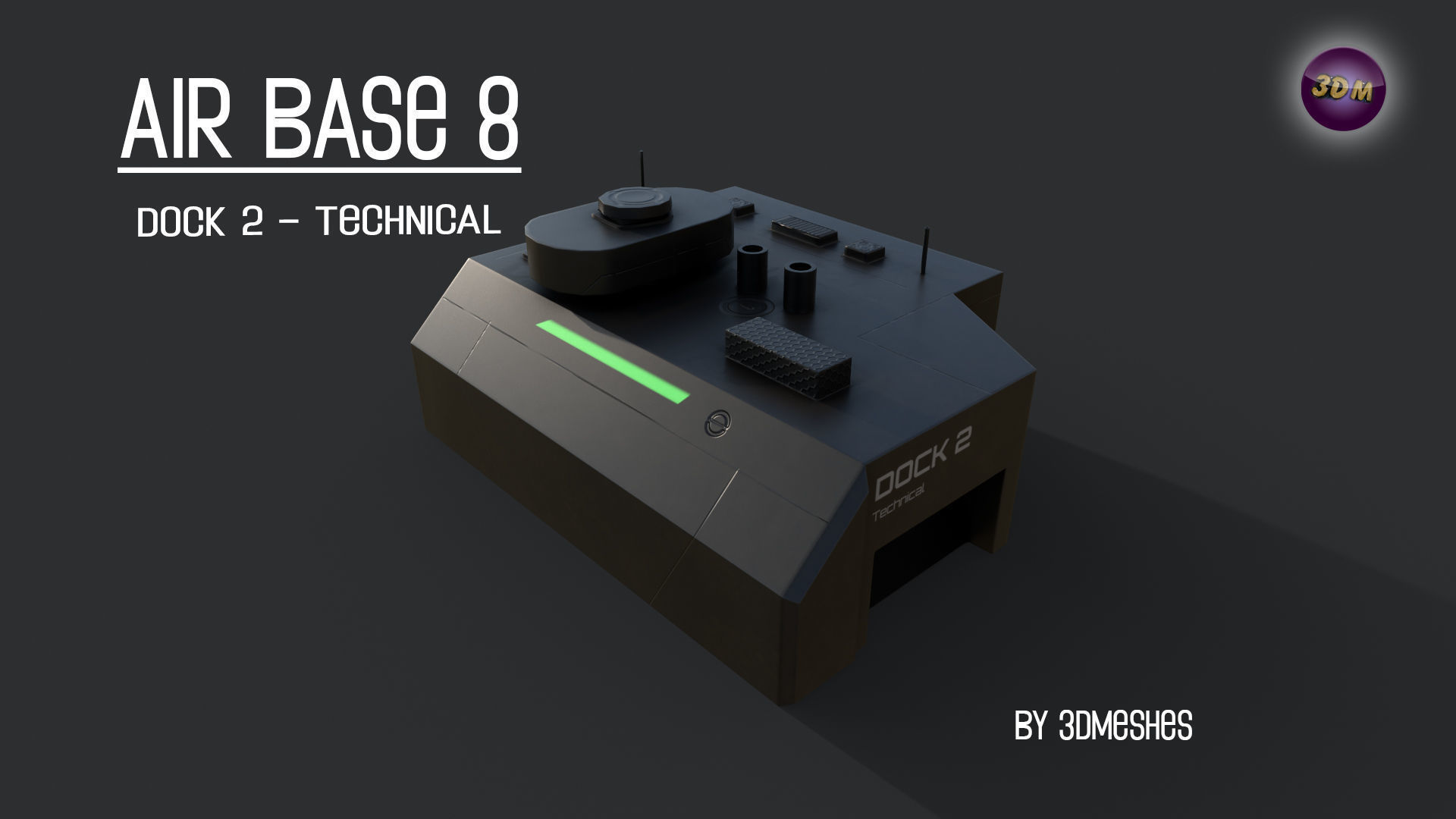 AIR BASE 8 - Dock 2 - Technical Low-poly 3D model_16